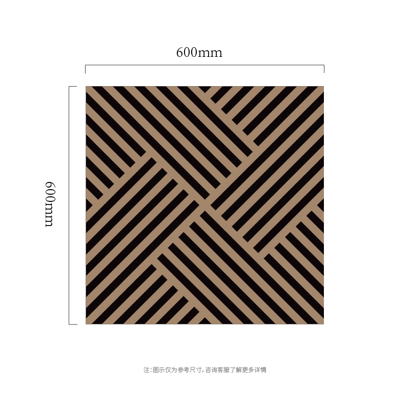 Crosshatch линеен MDF-върху-PET акустичен стенен панел